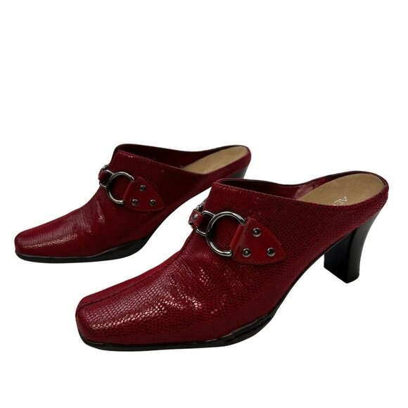 AEROSOLES Shoes - Aerosoles Womens Cinch Worm Pumps Square Toe Red Size 7.5